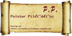 Polster Piládész névjegykártya